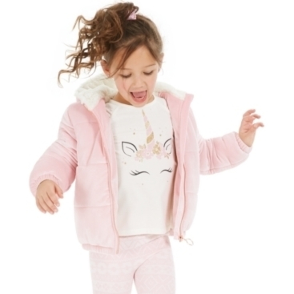 Epic Threads Girls' Unicorn Horn Tee, Size 6X, Natural